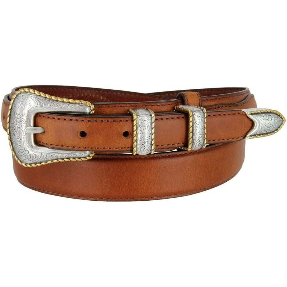 Antique Gold Oil Tanned Leather Ranger 1-3/8"(35mm) Taper to 3/4"(19mm) Belt